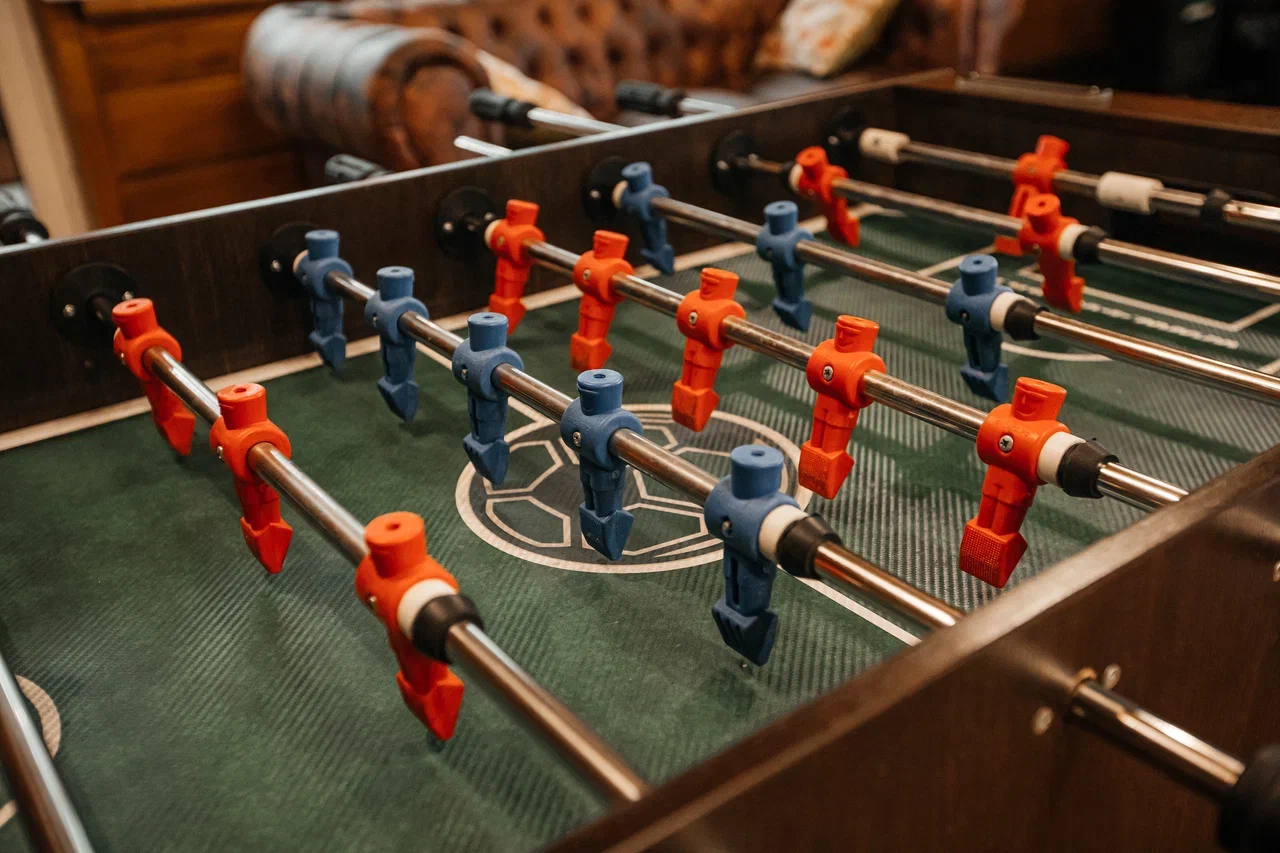 Настольный футбол в бане на дровах Новосибирск Богатырь